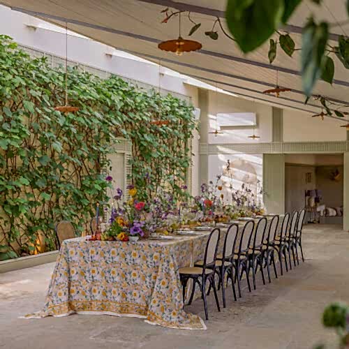 indoor dining event space for a wedding