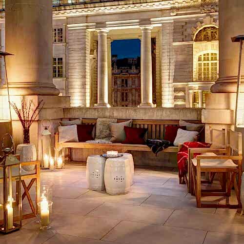 romantic outdoor terrace space