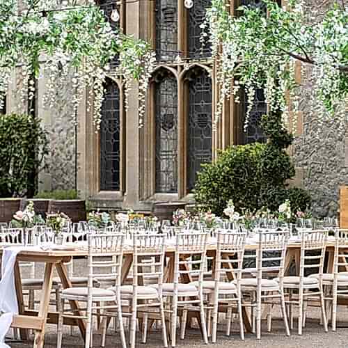 outdoor wedding dining event space