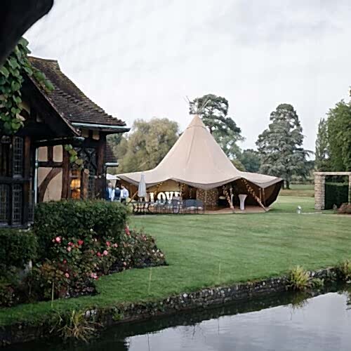 Outdoor wedding event space