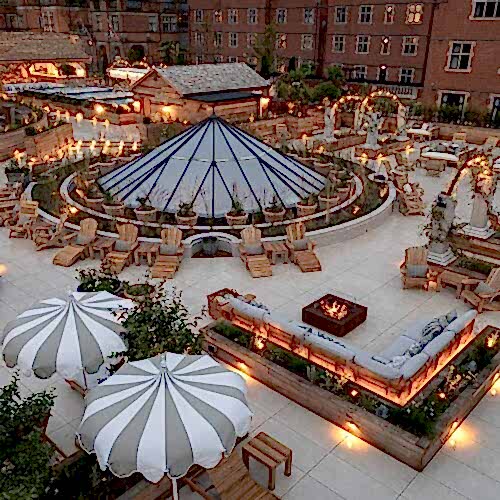 Outside spa facilities from a wedding venue