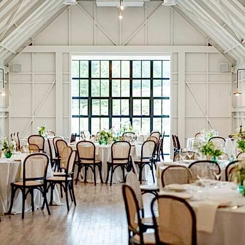 indoor wedding dining space