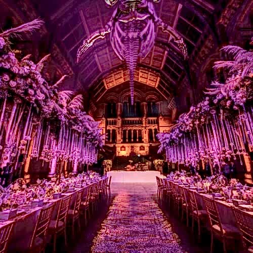 Unique indoor wedding dining space
