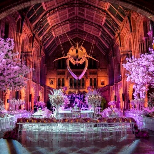 large inside wedding dining space